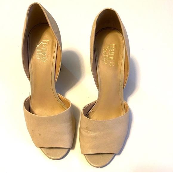 Franco Sarto Wood Block open toe heels - Picture 6 of 8